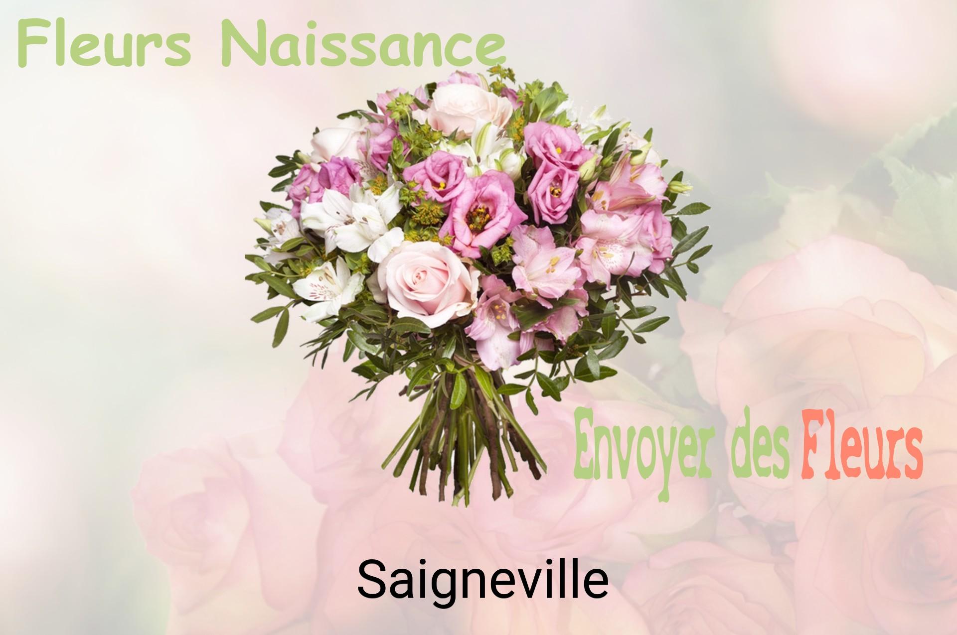 Bouquet de fleurs de naissance livré à Saigneville